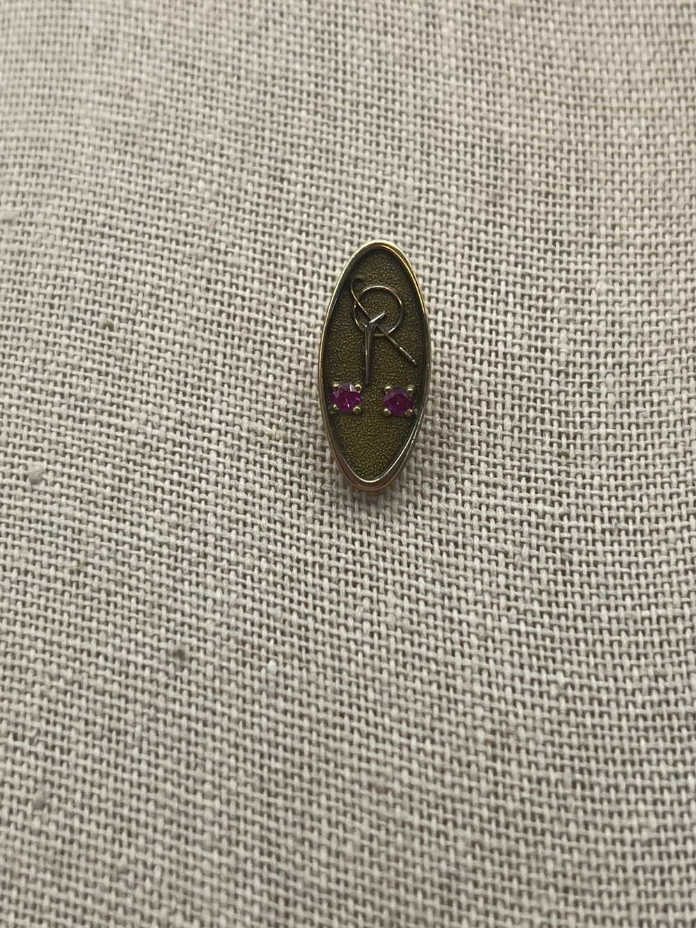 Vintage McDonnell Douglas Gold and Ruby 15 Year Service Pin